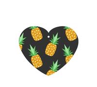 Yellow Pineapple Printing 10 Pcs Car Air Freshener Fragrant Sheets,Car Hanging Accessories With Strings For Decor