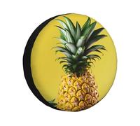 Yellow Pineapple Spare Tire Cover Waterproof Dustproof Car Wheel Protectors Portable Spare Tire Cover Universal Fit for RV SUV