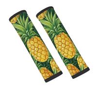Yellow Pineapples Fruit Pattern Seat Belt Pads for Car 2 Pack Soft Neoprene Seatbelt Cover Shoulder Pad Neck Cushion Protector Universal Fit for Car Backpack Travel Comfort