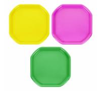 [YELLOW, PINK, LIME GREEN] - Multipurpose SMALL Tuff Tray 70cm x 70cm Kids Fun Play Mixing Board Sand Water Pit Tray for Cement Mortar and Sand Plastering Messy Activities Tray.