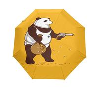 Yellow Pirate Panda Umbrella Windproof Automatic Foldable Umbrells Auto Open Close for Men Women Kids