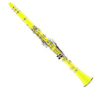 Yellow Plastic Body Nickel Plated Keys Clarinet 17 Key Bb Tone Clarinet Instrument With Storage Case Clarinet Kit