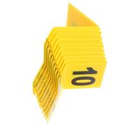 Yellow Plastic Evidence Marking Tents with Scale, Bold Numbers