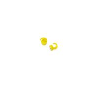 Yellow Plastic Mini Magnetic Hooks For Fridge, Office, Whiteboard, Noticeboard, Filing Cabinet - 12mm Dia X 20mm Tall - Pack Of 2