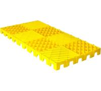Yellow Plastic Pallet Tray Breathable Draina Mat for Auto Care Ga Sto Display Versatile Sto Solut 1 Pack Mats