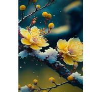 Yellow Plum Blossom 300 Piece Jigsaw Puzzle for Adults, Creativity, Challenging and Difficult Puzzle, Brain Teaser Puzzles for Adults 300 Pieces for The Whole for Women, Men
