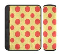 Yellow Polka Dot Pattern 2 pcs car seat Protector Release Stress to Your Neck and Shoulders for Sedan Protector para cinturón de carro