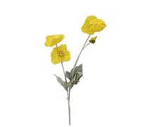 Yellow Poppy Spray, Artificial Flowers, Realistic Faux Silk Yellow Poppy Spray, Yellow Fake Flowers, Tall Yellow Poppy Stem, Realistic Faux Silk Poppy Stem, Wild Meadow Flower Housewarming Gift