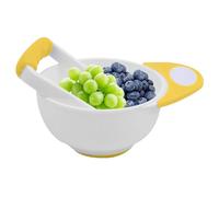 Yellow PP Baby Food Mash Bowl Baby Food Masher Bowl Set Convenient Baby Food Mash Bowl Handmade Fruit Vegetable Food Grinding Bowl for Make Vegetable Puree, Fruit Puree, Fish Puree