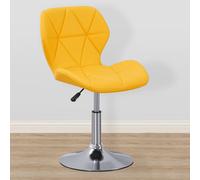 (Yellow PU) Charles Jacobs Small Swivel Chair | Home Office Furniture