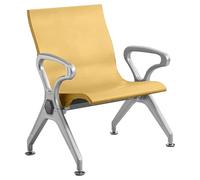 Yellow PU Office Reception Chairs with Armrest & Backrest - Comfortable Waiting Room Lobby Seating for Airport Clinic Hospital Bank - & Stylish