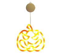 Yellow Pumpkin Neon Sign Halloween Decoration, Light Up Party Led Window Light Baby Bathroom Set (A, One Size)