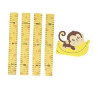 Yellow PVC Cartoon Height Growth Chart Wall Sticker for Children