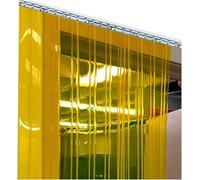 Yellow PVC Strip Door Curtain - Windproof Vinyl Curtain for Commercial Entry, Walk-in Freezer, Cooler, Home & Warehouse Doors - Durable, Easy to Install, Energy Efficient