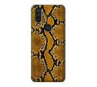 Yellow Python Skin Graphic Print Case Cover For Motorola One Action (Moto P40 Power)