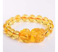 Yellow Quartz, Attracts Wealth, Ward Spirits, Couple, Amulet, 12mm, Yellow