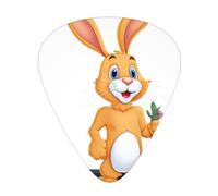 Yellow rabbit Printed pick set - 12 pieces, thin, medium and thick guitar picks, suitable for guitar, bass, electric guitar and ukulele