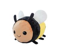 Yellow Realistic Bee Plush Toy Soft Stuffed Animal Pillow with Ladybug Cuddle Toy for Kids Nursery Decor and Role Play Prop Vacuum Packed