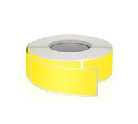 Yellow Rectangle Stickers 7.6 x 2.5 CM Colour Code Labels Vinyl Stickers Roll Self-Adhesive Waterproof Removable of 500 pcs