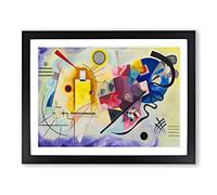 Yellow Red Blue By Wassily Kandinsky Classic Painting Framed Print | A3 Black Framed Wall Art | Ready to Hang | Classic Historical Picture | Living Room Bedroom Lounge Office