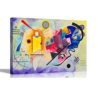 Yellow Red Blue by Wassily Kandinsky on Framed Canvas Prints Pictures Home Office Bedroom Wall Art 30 x 20cm (12 x 8 inches) A4