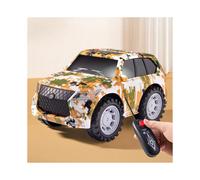 (Yellow) Remote Control Car Camouflage Buggy Lights Electric Plastic Wltoys Boys Children's Day Gift RC Model