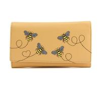 (Yellow) RFID Leather Bee Purse - Suri