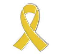 Yellow Ribbon Awareness Enamel Pin Badge - Support for Hope, Strength and Care, Bone Cancer Awareness Lapel Brooch for Everyday Inspiration and Hero Appreciation (3.8 * 2.4cm)