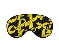 Yellow Ribbon Endometriosis Awareness Sleeping Eye Mask Eye Shade with Adjustable Strap Blindfold for Airplane Travel