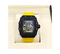 (Yellow) Richard 3-pin transparent bottoming full function men's watch top brand luxury watch men's quartz automatic calendar couple 2023 Watches