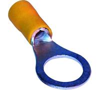 Yellow Ring Terminals & Connectors 10.5MM Pack Qty 50