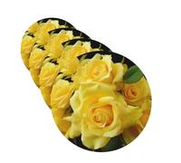 Yellow Rose Car Air Fresheners Cards 4 Pcs Hanging Fragrance Scented Cards Long-Lasting Car Aromatherapy Tablets for Wardrobe Bathroom Car Interior Mirror Pendant Gifts