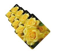 Yellow Rose Car Air Fresheners Cards 4 Pcs Hanging Fragrance Scented Cards Long-Lasting Car Aromatherapy Tablets for Wardrobe Bathroom Car Interior Mirror Pendant Gifts