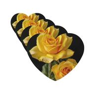 Yellow Rose Car Air Fresheners Cards 4 Pcs Hanging Fragrance Scented Cards Long-Lasting Car Aromatherapy Tablets for Wardrobe Bathroom Car Interior Mirror Pendant Gifts