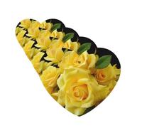 Yellow Rose Car Air Fresheners Cards 4 Pcs Hanging Fragrance Scented Cards Long-Lasting Car Aromatherapy Tablets for Wardrobe Bathroom Car Interior Mirror Pendant Gifts