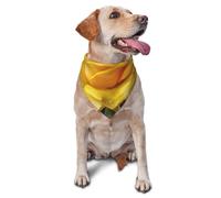 Yellow Rose Dog Bandana Pet Scarf Accessories for Small Medium Dogs Cats Photo Prop, Triangle Pet Bandanas Adjustable Puppy Bib Washable Dog Kerchief Puppy Neckerchief