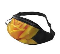 Yellow Rose Fanny Pack for Men Women Crossbody Waist Bag Waterproof Sports Belt Bag Outdoor Hip Pack