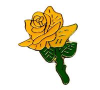 Yellow Rose Friendship Platonic Love Flower Badge Button Pin Badge 0668
