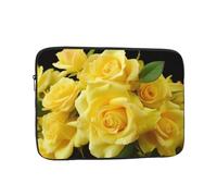 Yellow Rose Laptop Sleeve for Women Men, 15 Inch Waterproof Laptop Bag Lightweight Notebook Computer Cover Bag