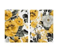 Yellow Rose Passport Holder for Women Men PU Leather Passport Travel Wallet with Multiple Pockets