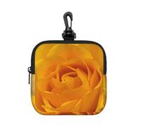 Yellow Rose Petals, Square Zipper Storage Bag, Neoprene Coin Purse, Small Wallets, Change Pouch, Change Purse