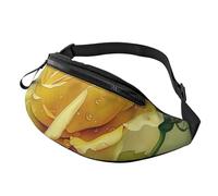 Yellow Rose Printed Chest Pack Waist Bag for Men Women Running Belt Bag Fanny Packs Chest Bags Travel Hiking Daypack