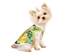 Yellow Rose Small Dog Pet Clothes, Breathable Lightweight Soft Vest, Exquisite Personality Appearance.Good Warmth Retention.