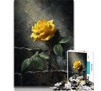 Yellow Roses Adult Puzzles 1000 Pieces,Help The Brain Exercise Addictive Toys to Cultivate Patience Parent-child Interaction (50x75cm)