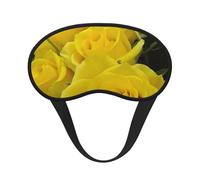 Yellow Roses Print Adjustable Eye Cover for Sleeping, Comfortable, Pressure-Free and Breathable Sleeping Masks