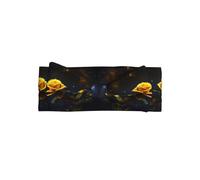 Yellow Roses Starry Night Baby Bow Headband, Soft Stretchy Hair Band for Newborns and Infants, Cute Bow Knot Headwear for Parties and Gifting