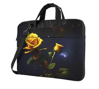 Yellow Roses Starry Night Laptop Bag, Multifunctional Shoulder Messenger Bag, 14.96 Inch Long Computer Case, Briefcase Handbag Shoulder Bag