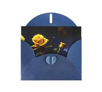 Yellow Roses Starry Night Print Blue blank greeting cards for birthdays, thank yous, weddings, a set of cards for all occasions