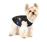 Yellow Roses Starry Night Small Dog Cotton Vest Large - Breathable, Comfortable Pet Shirt for Cats and Dogs