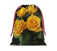 Yellow Roses Ultra Soft Velvet Gift Bag, Comfortable To The Touch, Reusable